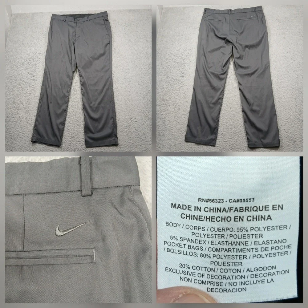 Nike Golf‎ Dri-FIT Pants Mens 36 Gray Performance Stretch